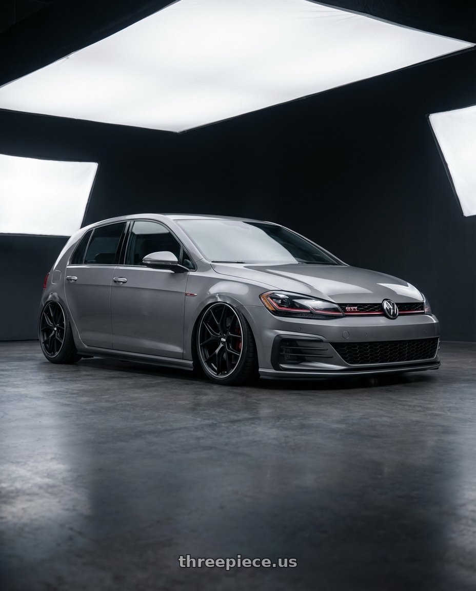 2019 Volkswagen GTI MK7 with BBS CC-R 5x112 19x8.5+30 Satin Black wheels