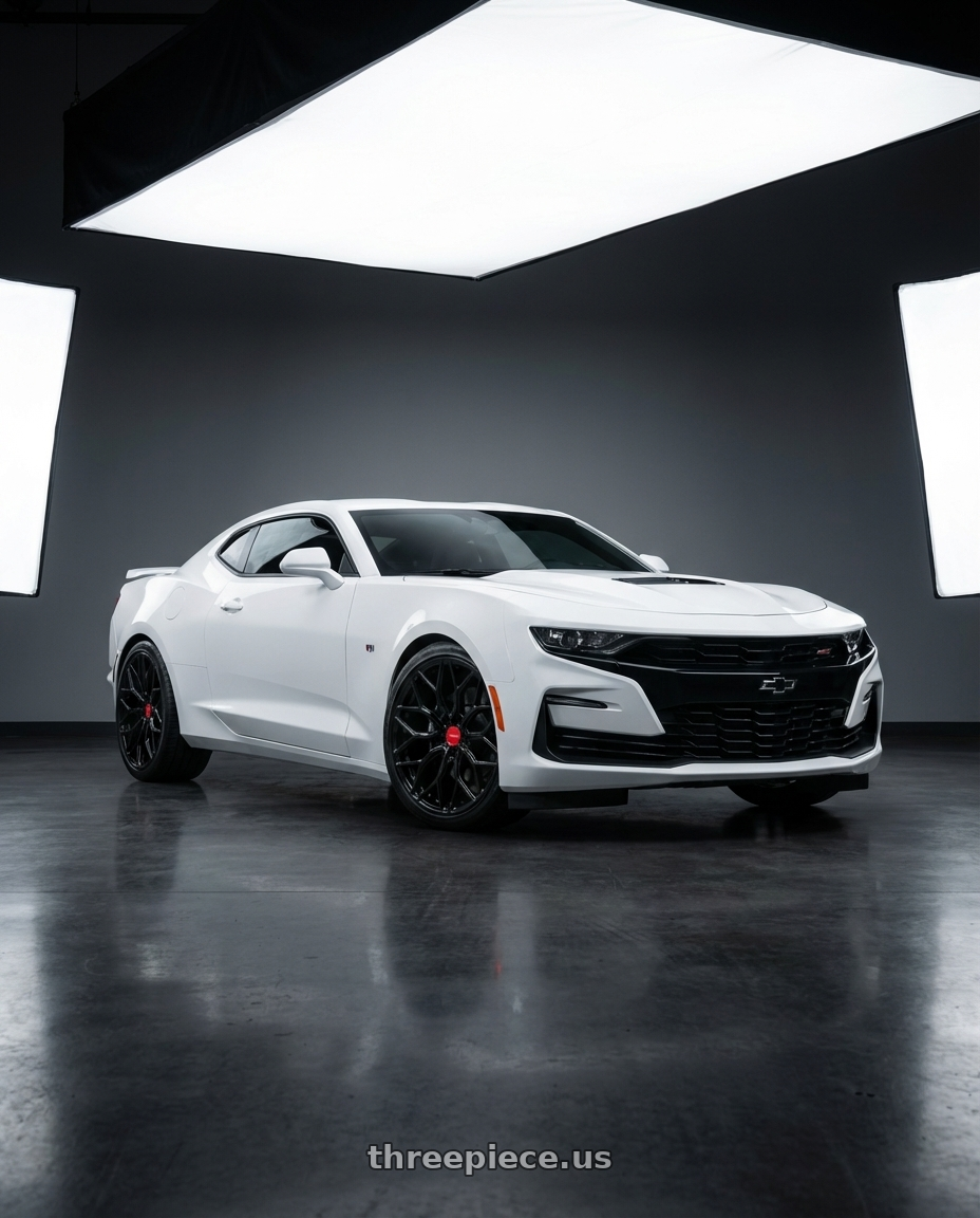 2022 Chevrolet Camaro with Vossen HF-2 20x9 / 5x120 / ET35 / Flat Face / 66.9 - Gloss Black Wheel - HF2-0B03 wheels