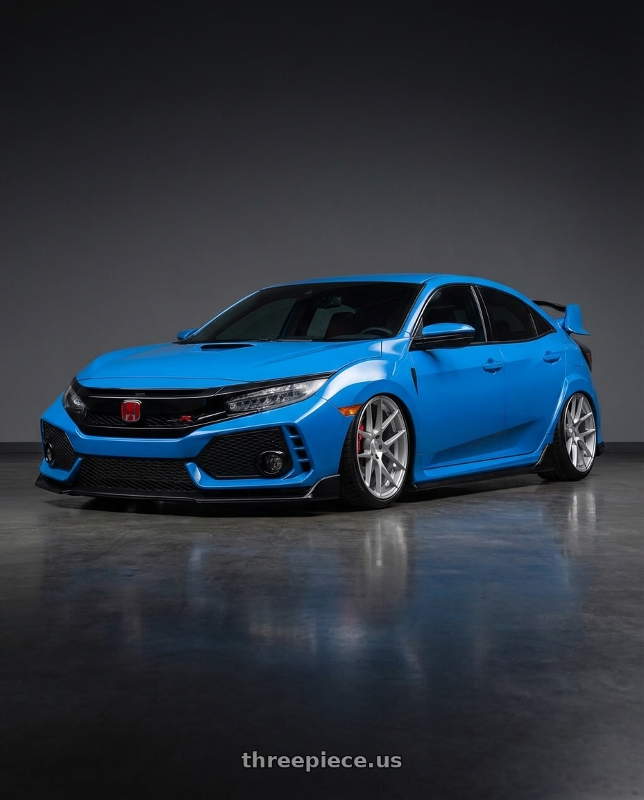 2020 Honda Civic Type R with Avant Garde Wheels M510 5X120 19x8.5 +15 Satin Silver wheels