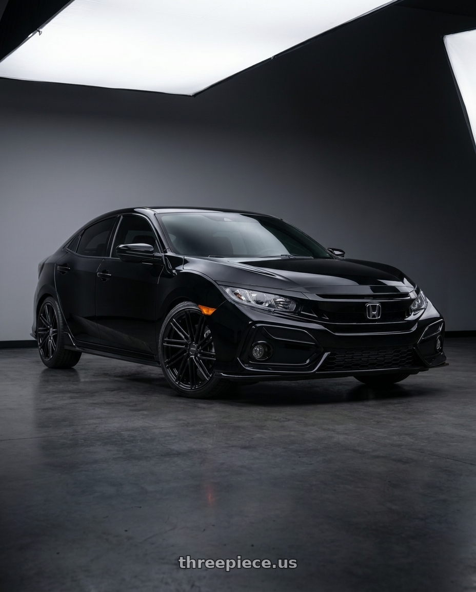 2021 Honda Civic Type R with Petrol P1C 5X120 19X8 +35 GLOSS BLACK wheels