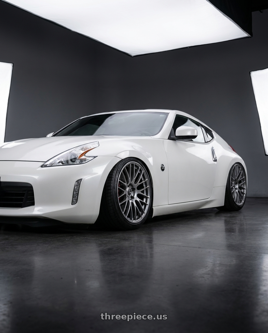 2019 Nissan 370Z with Ssr Gtv04 5x114.3 19×8.5x8.5+45  METALLIC GRAY wheels