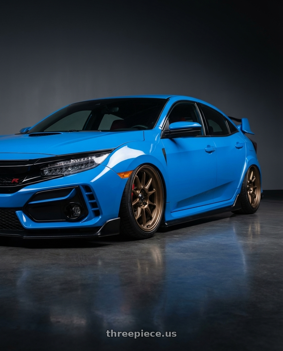 2020 Honda Civic Type R with Konig Ampliform 5x120 19x10+28 Gloss Bronze wheels