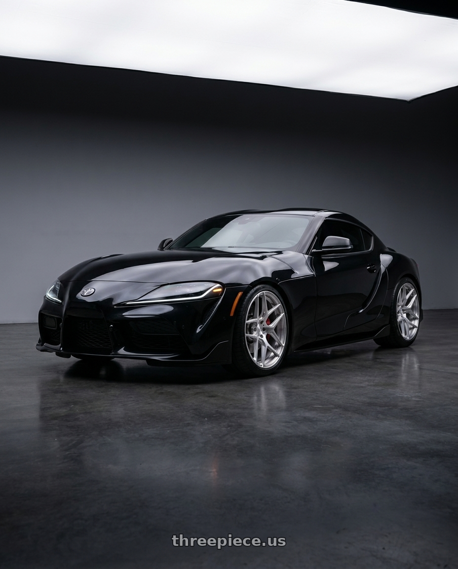 2022 Toyota GR Supra with MRR FS1 5x112 18x9.5  +25 Brushed Clear wheels
