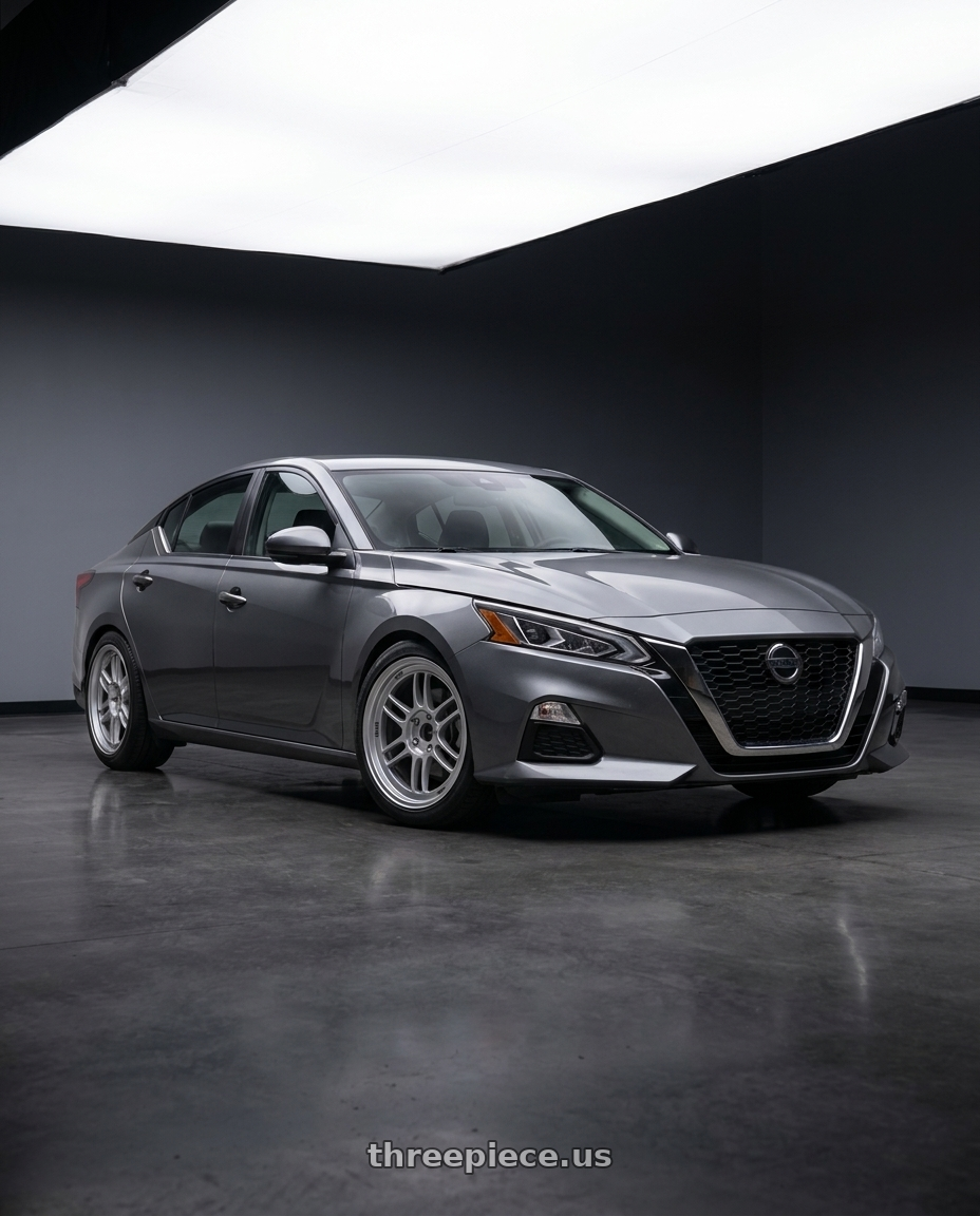 2021 Nissan Altima SV with Enkei RPF1 5x114.3 18x9+35 Silver wheels