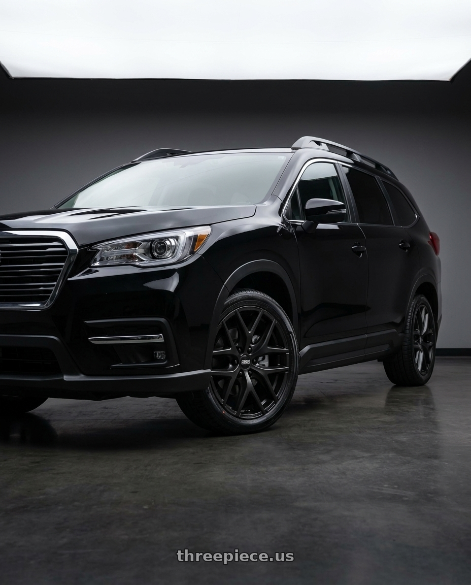 2025 Subaru Ascent Black with BBS TL-A 6x135 20x9.0+12 Satin Black wheels