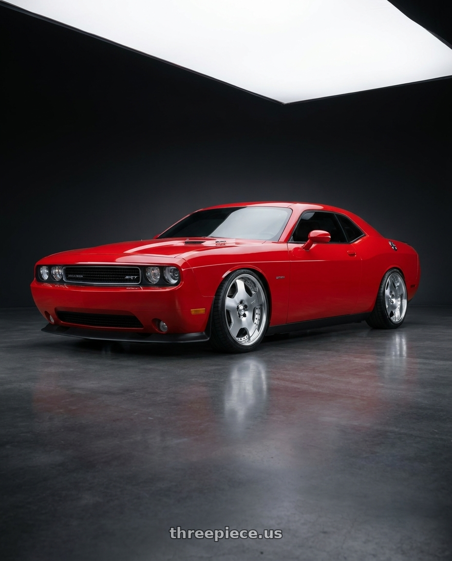 2014 challenger srt with Work Lanvec Ld1 5x100 19x10.5+38 A Disk Machine Silver Polish wheels