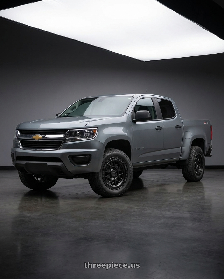 2021 Chevrolet Colorado WT with KMC KM549 GRS 6X120 17X8.5 +0 SATIN BLACK wheels