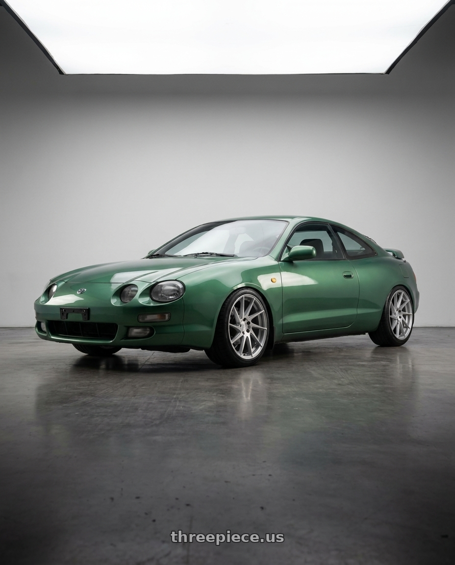 1997 Celica st204 with Aodhan AH09 5x100 18x9.5 +35 Gloss Silver Machined Face wheels
