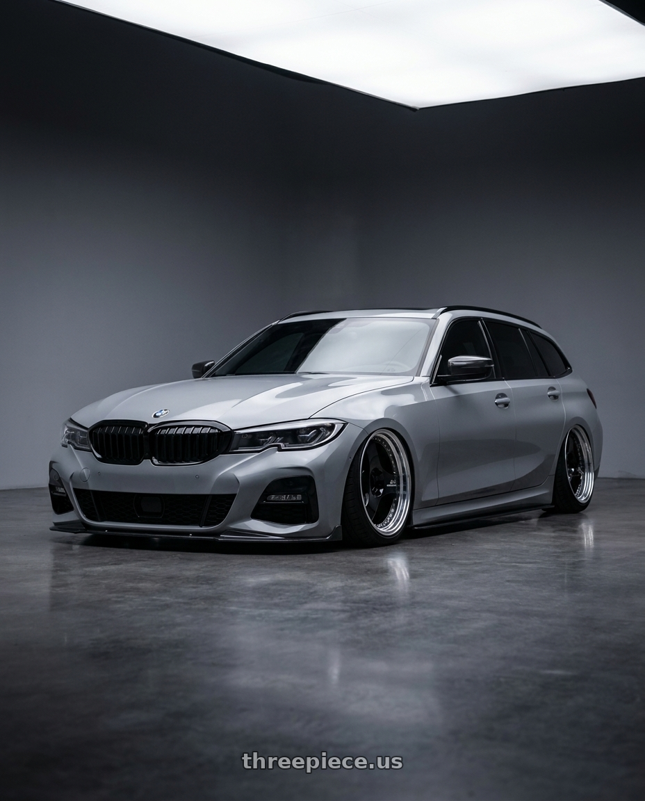 2021 BMW G21 with Advan Racing ONI2 PROGRESSIVE 5x114.3 20x10.0 +42 MACHINING & RACING GLOSS BLACK wheels