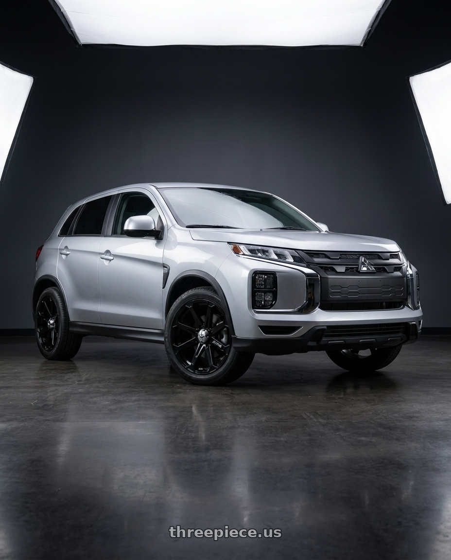 2025 mitsubishi outlander sport le with MSA Offroad Wheels M12 DIESEL 4X137 18X7 +10 GLOSS BLACK wheels