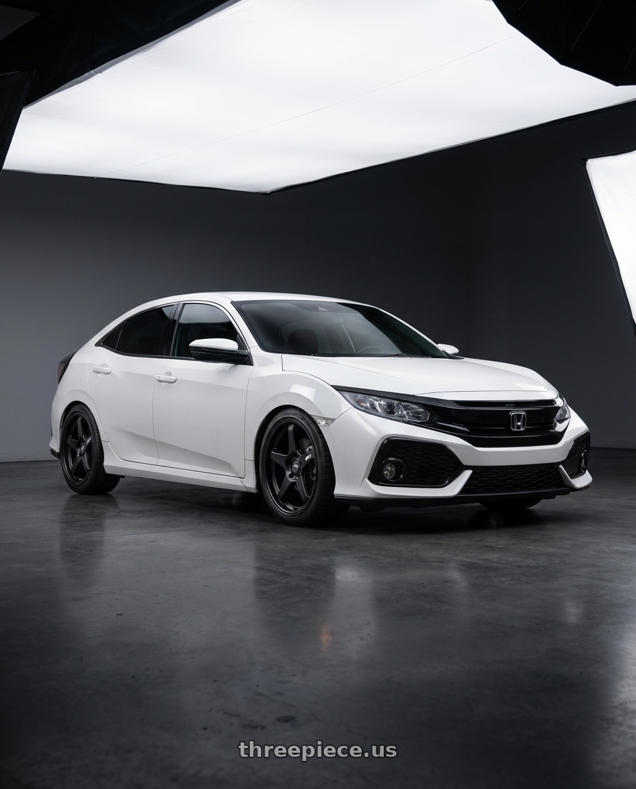 2024 Honda Civic with ESR Wheels APEX SERIES AP5 5x114.3 18x9.5 +22 Matte Black wheels