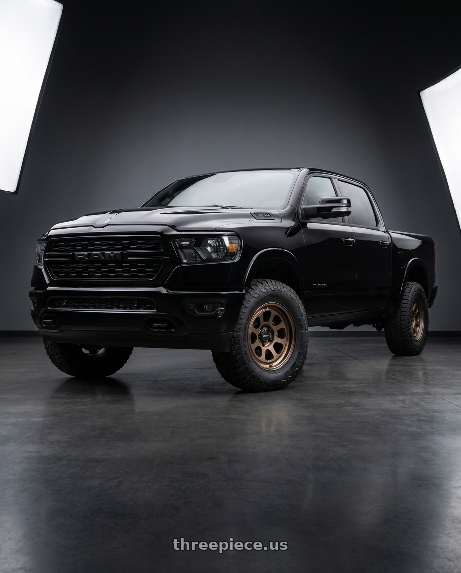 2025 Ram 1500 Lonestar with Volk Racing RAYS 08X 6x139.7 18x8.5-10 Bronze Almite wheels