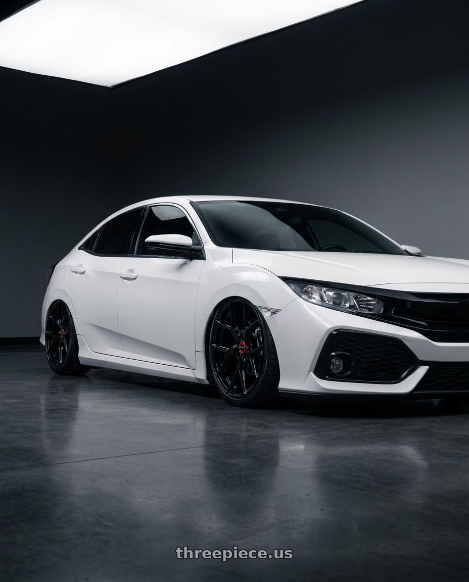 2019 Honda Civic with Vossen HF-5 19x9.5 / 5x114.3 / ET40 / Deep Face / 73.1 - Gloss Black Wheel - HF5-9N63 wheels