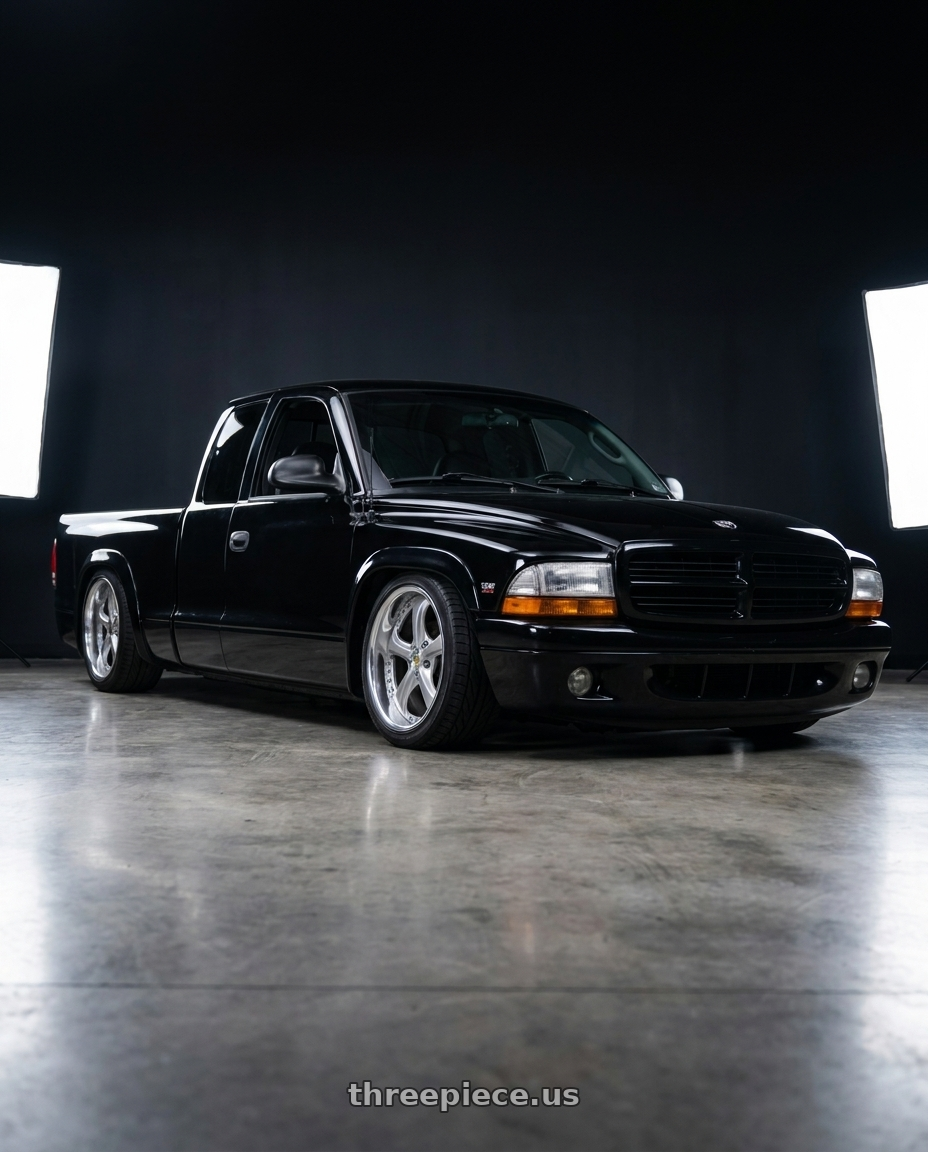 2003 Dodge Dakota RT with Work Wheels VS-KF 5x115 21x10+20 Light Grey Silver R Disk FULL REVERSE wheels
