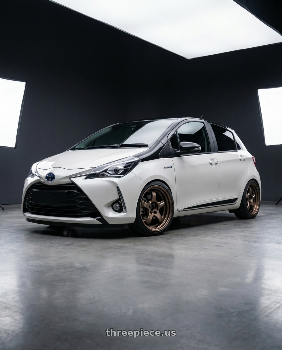 2020 Toyota Yaris Y20 with Work Meister S1R 5x100 16x8+12 O Disk Ashdot Titanium wheels