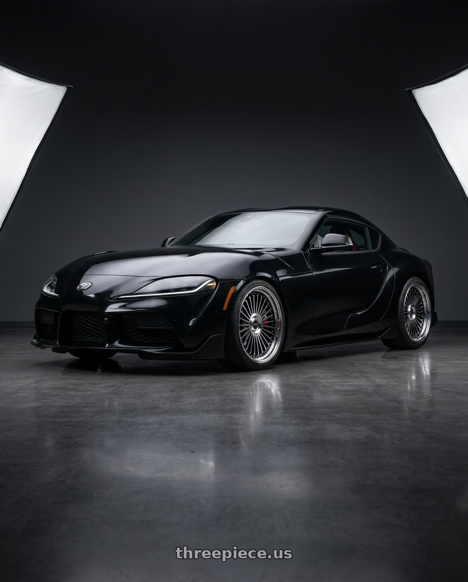 2022 Toyota GR Supra with Work Emitz Black Polish 5x112 19x7.5 +22 wheels