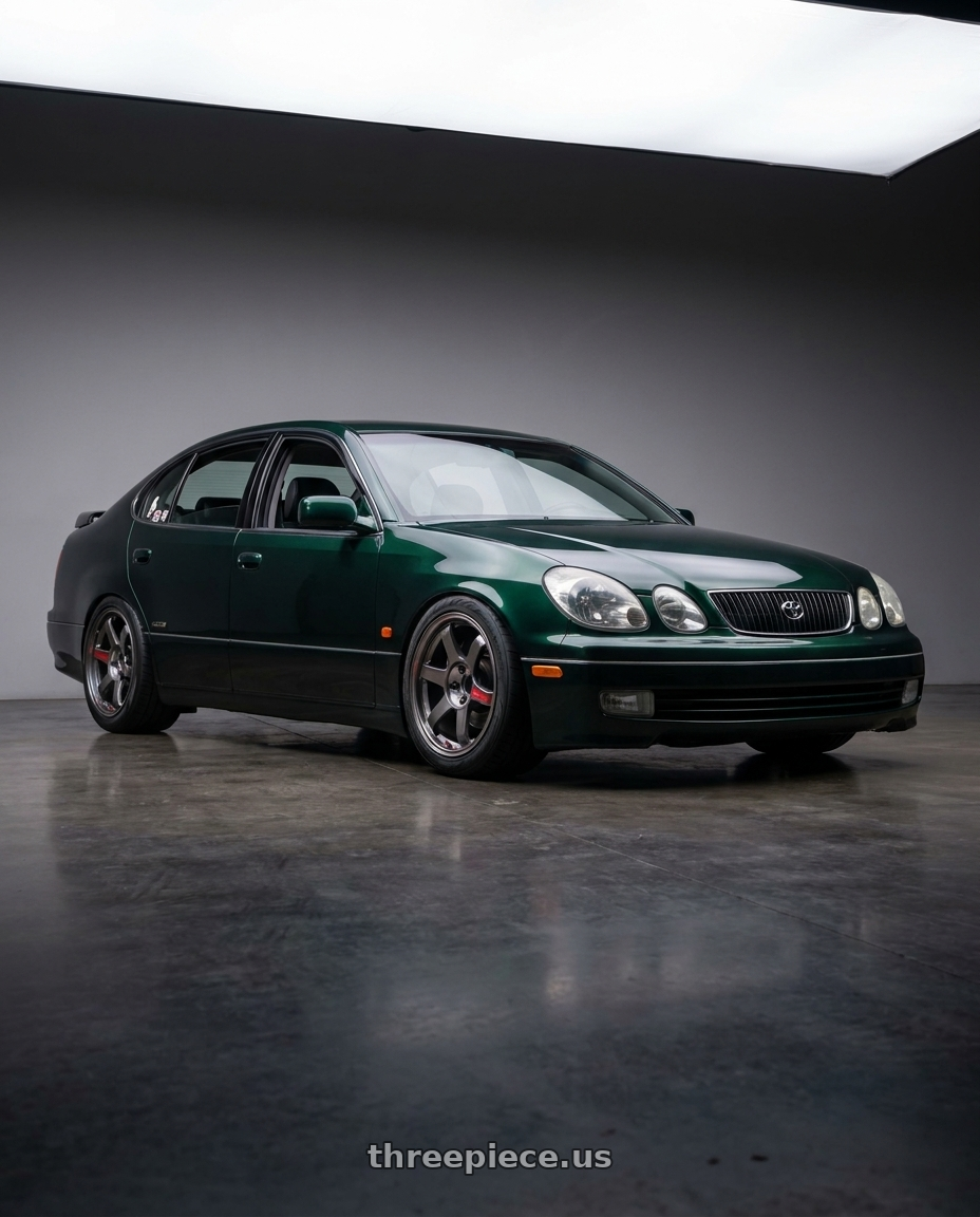 1998 toyota aristo with Volk Racing TE37 SAGA SL 5x114.3 18x9.5+35 Pressed Graphite wheels