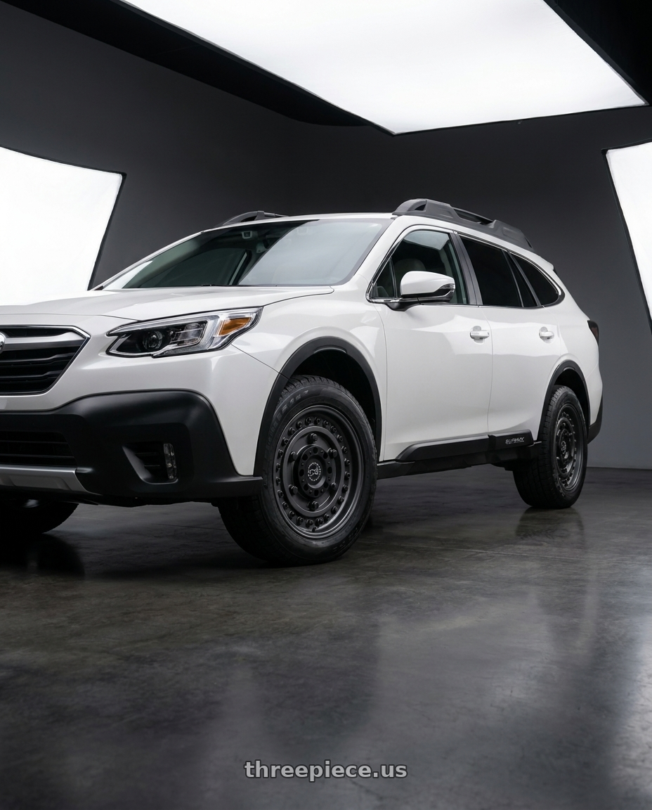2021 Subaru Outback fitted with Black Rhino ARMORY 5X114.3/5X127 17X8 +30 GUN BLACK $363 wheels