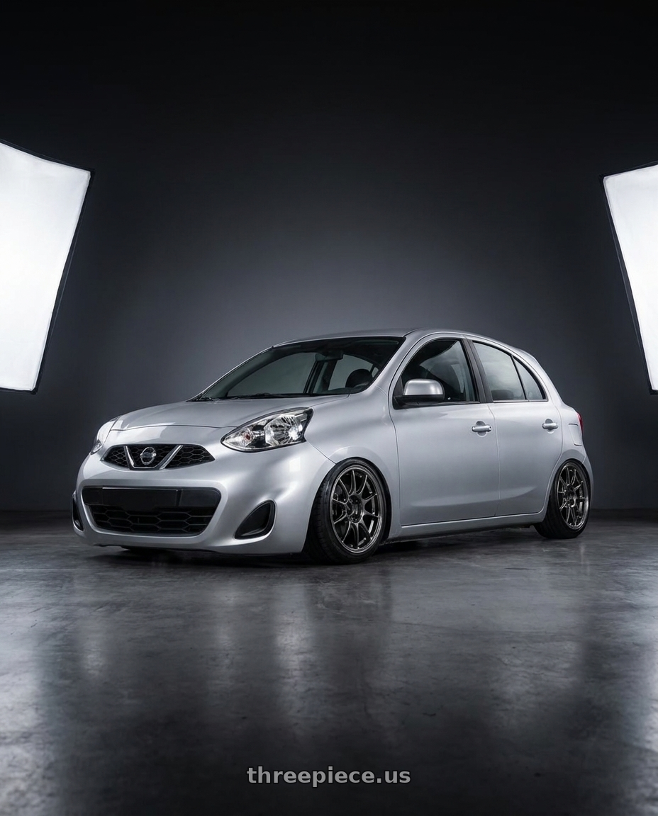 2015 Nissan micra k13 silver facelift 15l fitted with WedsSport TC105X 4x100 15x7.0+48 EJ Titan $432.25 wheels