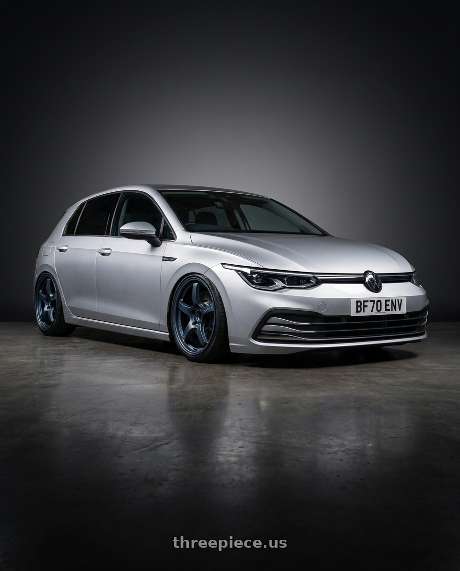 2024 Volkswagen Golf R MK8 with Gram Lights 57CR 5x112 19x9.5+45 Gunblue II wheels