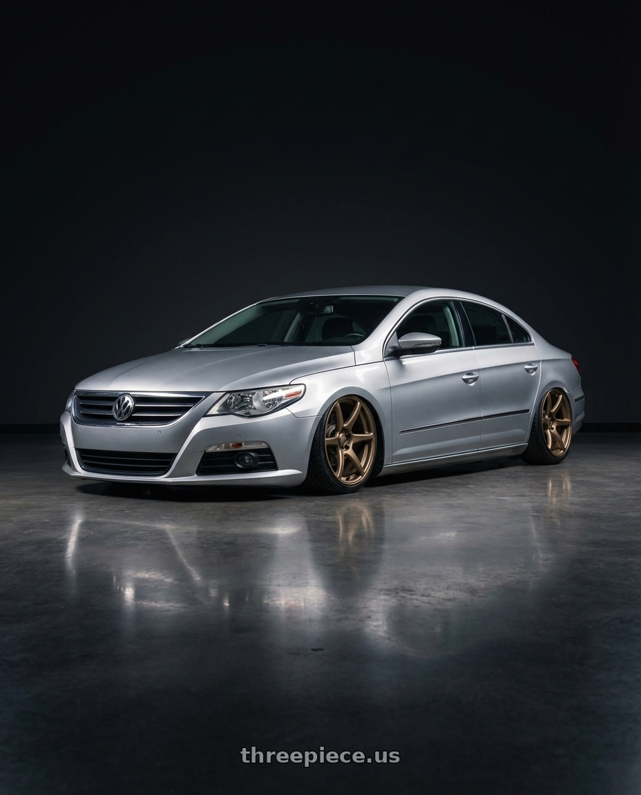 2015 Volkswagen CC with Kansei K11B Tandem 5X112 19x9.5 22 Bronze wheels