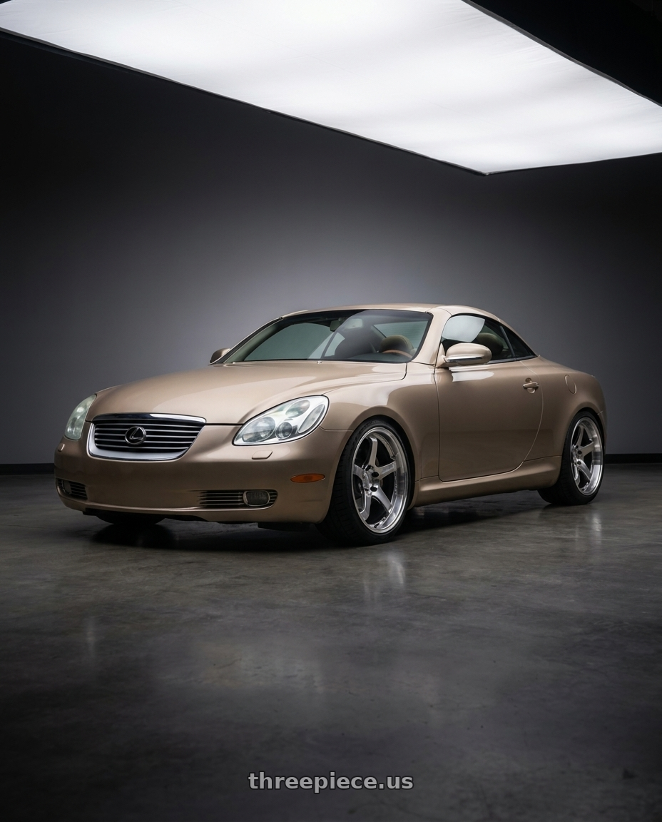 2003 Lexus SC430 Egyptian Sand with Advan Racing GT BEYOND-R 5x114.3 18x8.5 +45 MACHINING & DIAMOND CUTTING wheels