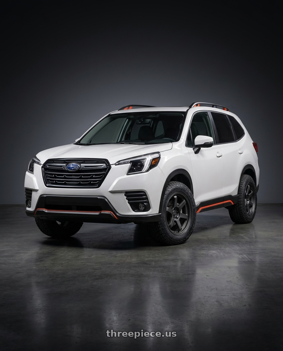 2023 Subaru Forester with 9six9 SIX-1 5x114.3 17X8 +35 Carbon Gray wheels
