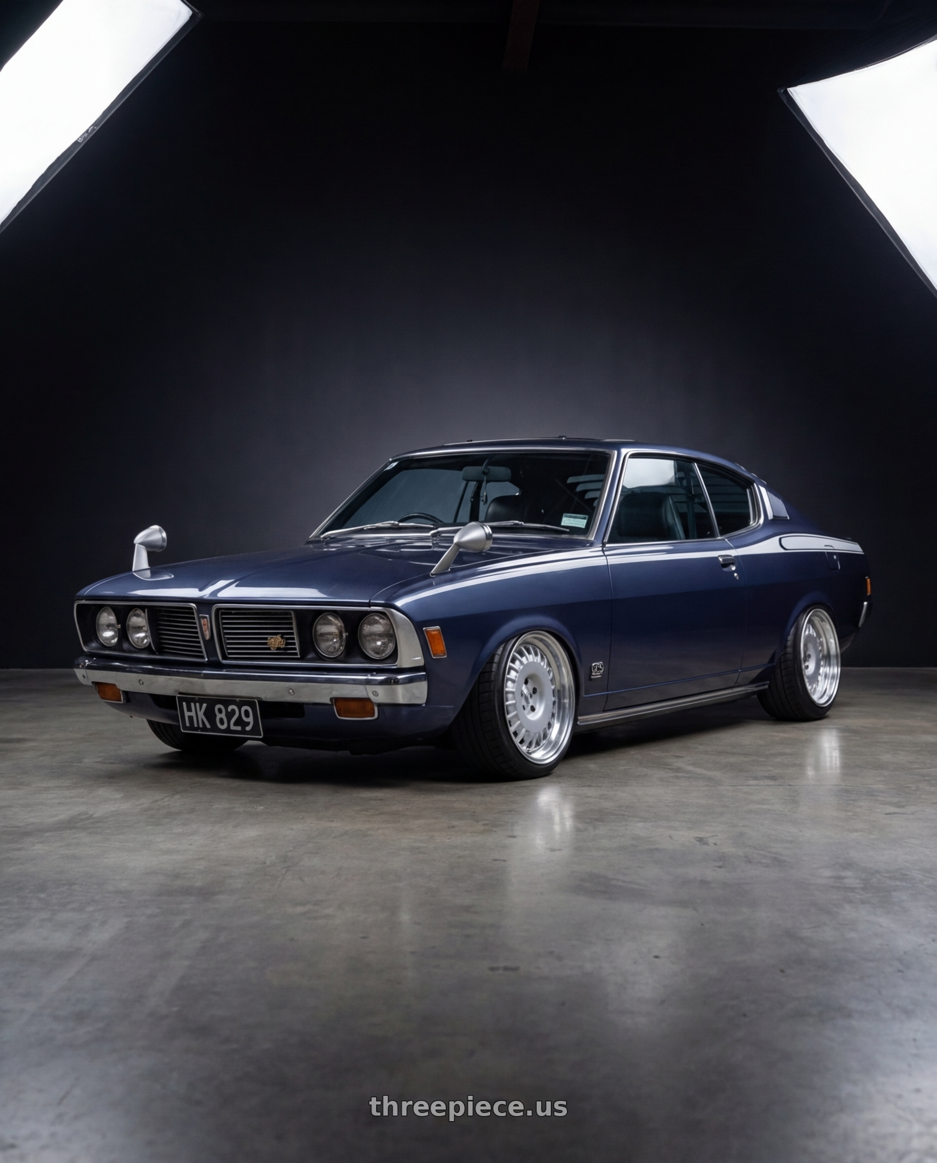 1974 Mitsubishi GTO with Rotiform RC205 PMF 5X112 18x8.5 +45 GLOSS SILVER wheels