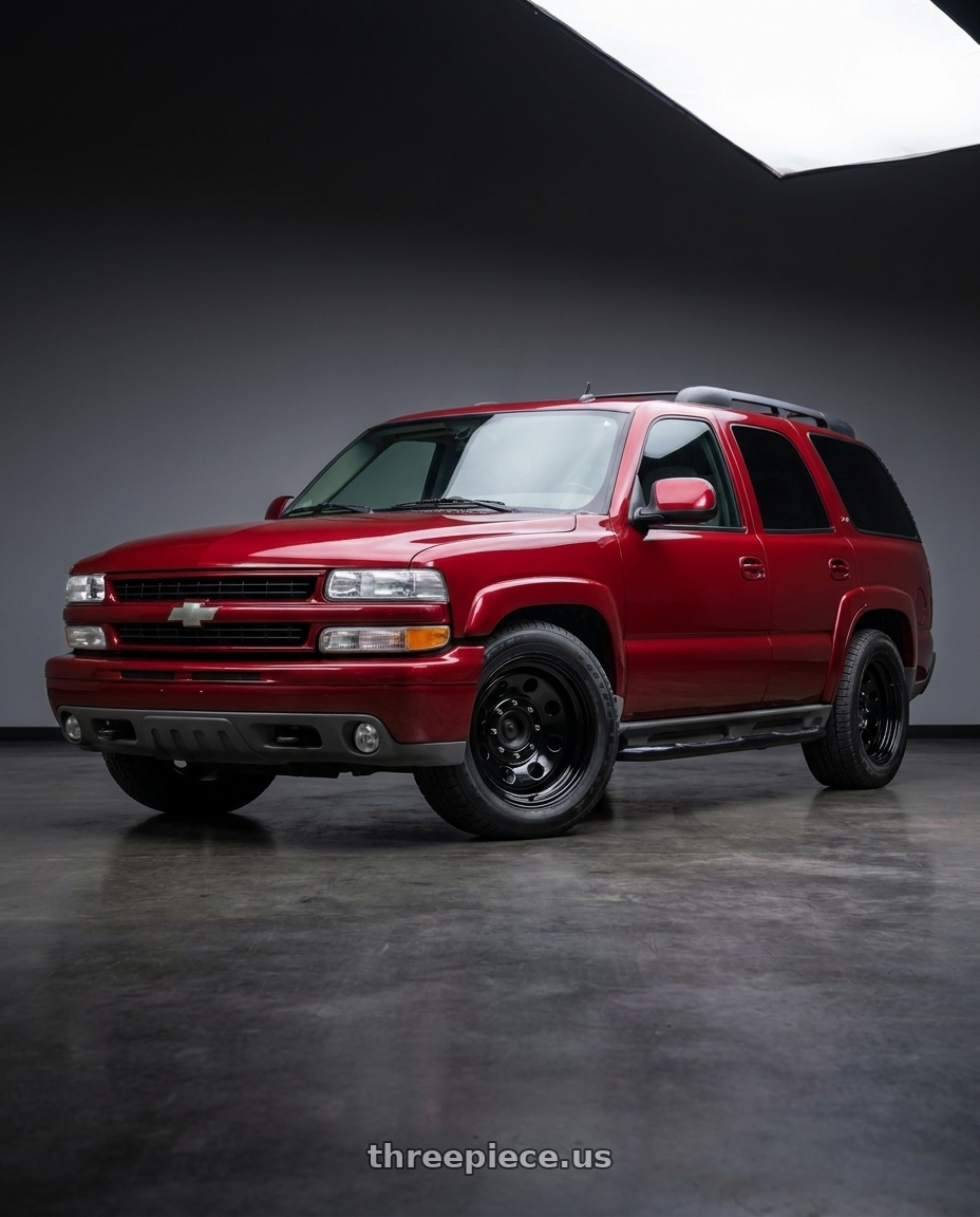 2006 Chevrolet Tahoe with Vision HD 85H 6x139.7 16x8-12 Gloss Black wheels