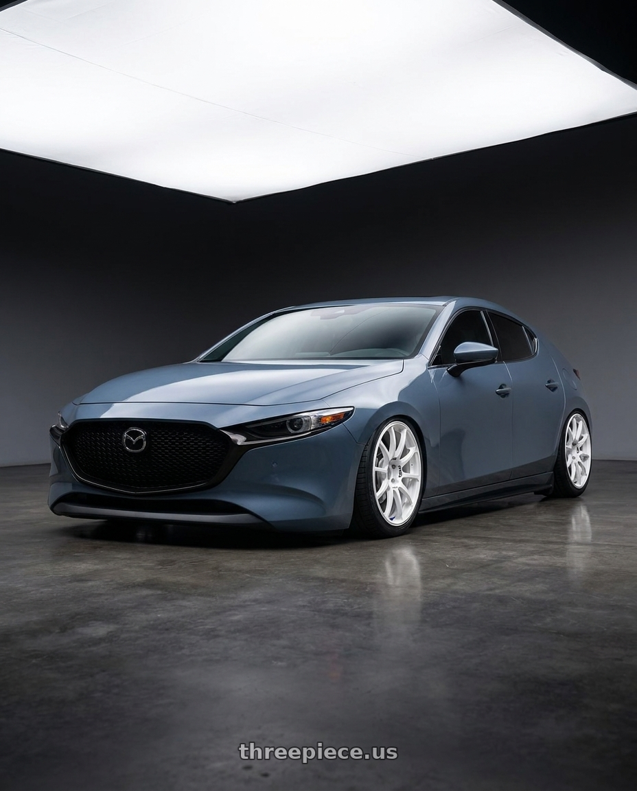 2023 Mazda Mazda3 Turbo with Advan RCIII 5x114.3 18x8.5+38 White wheels