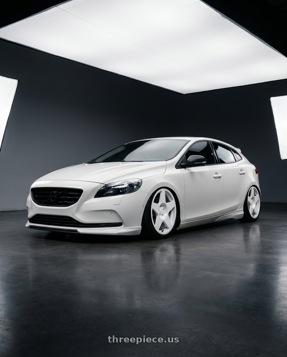 2015 Volvo V40 with fifteen52 TARMAC 5x108 18x8.5 +42 RALLY WHITE (GLOSS WHITE) wheels