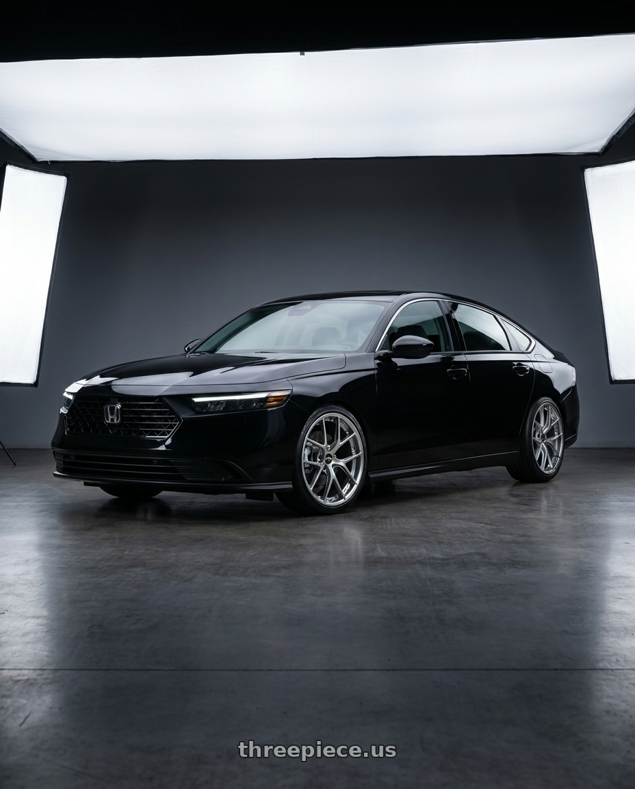 2024 Honda CY2 Accord , Black , Dual-sided single-outlet aluminum alloy exhaust pipe, The entire car appeared in the picture. with BBS RI-S 5x120 20x10.0+34 Diamond Silver wheels