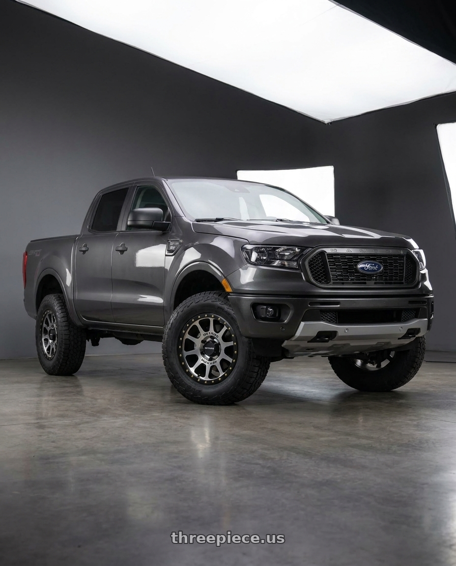 2021 Ford Ranger XL with Method Race Wheels 305MB NV 6x139.7 17x8.5 +0 MACHINED - MATTE BLACK LIP wheels