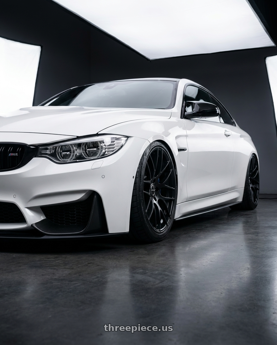 2018 BMW M4 F82 with Avant Garde Wheels M359 5X120 19x10 +38 Matte Black wheels