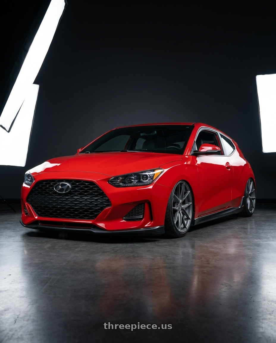 2022 Hyundai Veloster N with Niche 1PC M116 MISANO 5X114.3 19X9.5 +35 MATTE GUN METAL wheels