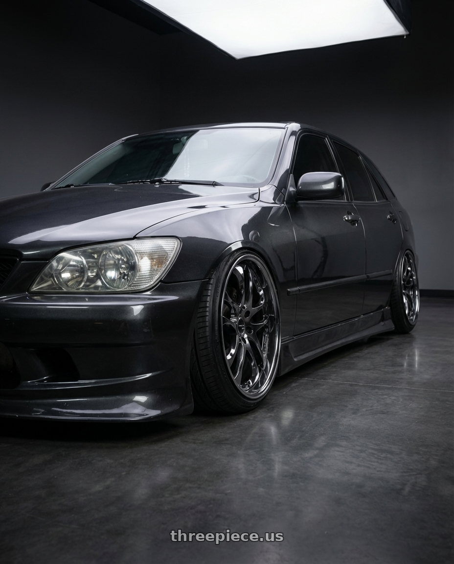 2004 Lexus IS300 Sportcross with Ssr Agle Minerva 5x114.3 19x10+24 SL Disk Super Black Coat wheels