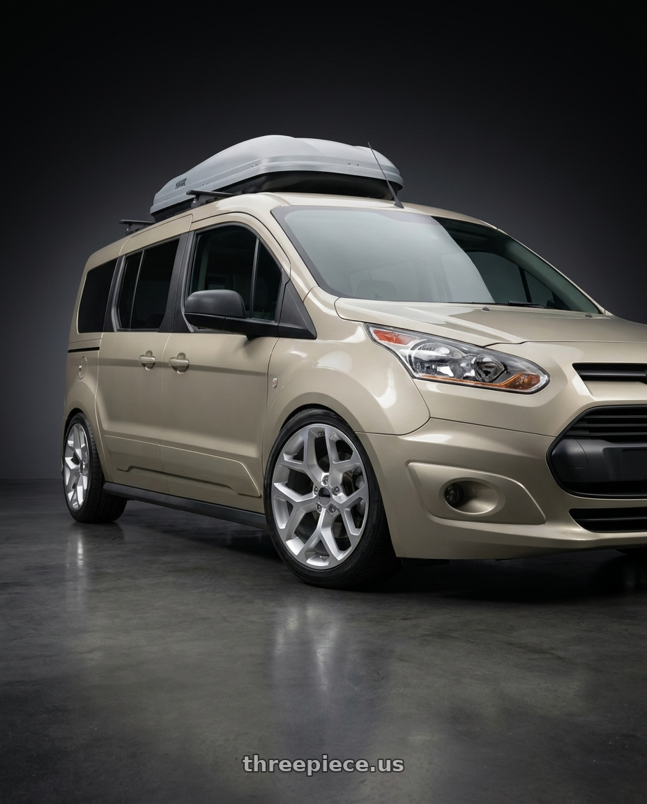 2014 ford transit connect lwb with Strada OE Replica Snowflake 6x139.7 22x9 +31 Silver Machined wheels