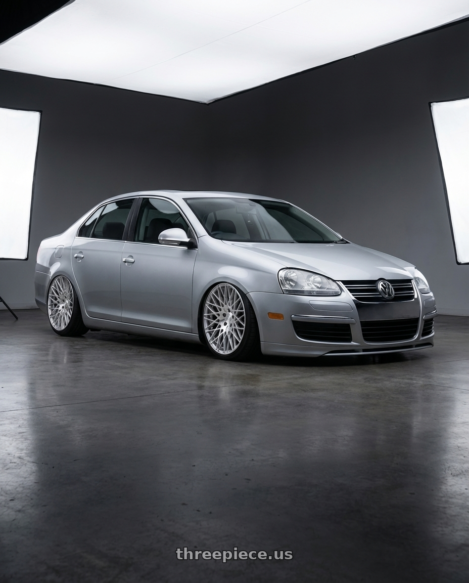 2009 Volkswagen Jetta GLI MK5 with Avant Garde Wheels M540 5X112 18x9 +48 Silver Machined wheels