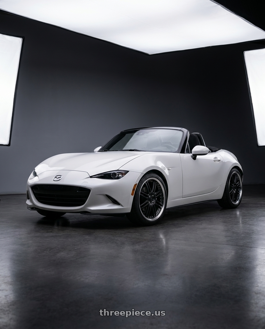 2026 Mazda Miata MX-5 Grand Touring with Work Rizaltado Spoke 2 4x100 16x7+45 A Disk Matte Black wheels