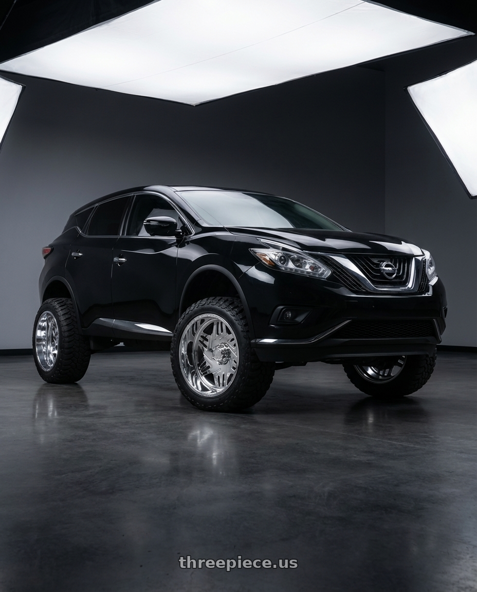 2017 nissan murano  with American Truxx Forged Orion ATF1908 8x180 24x14-76 Polished wheels