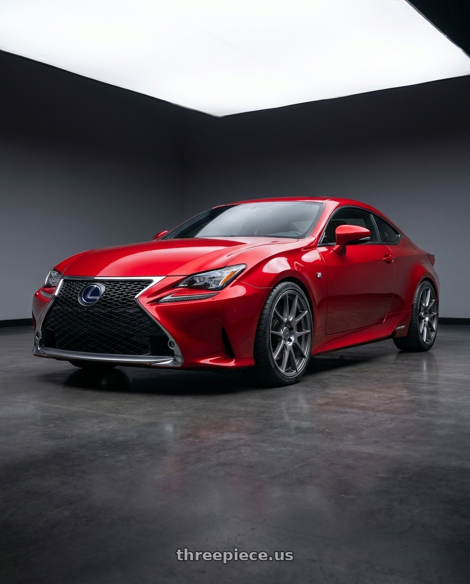 2018 Lexus RC F with Ssr Gtv04 5x114.3 19×8.5x8.5+45  METALLIC GRAY wheels