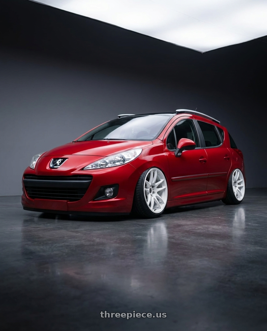 2010 Peugeot 207 SW with Work Emotion CR Kiwami wheels