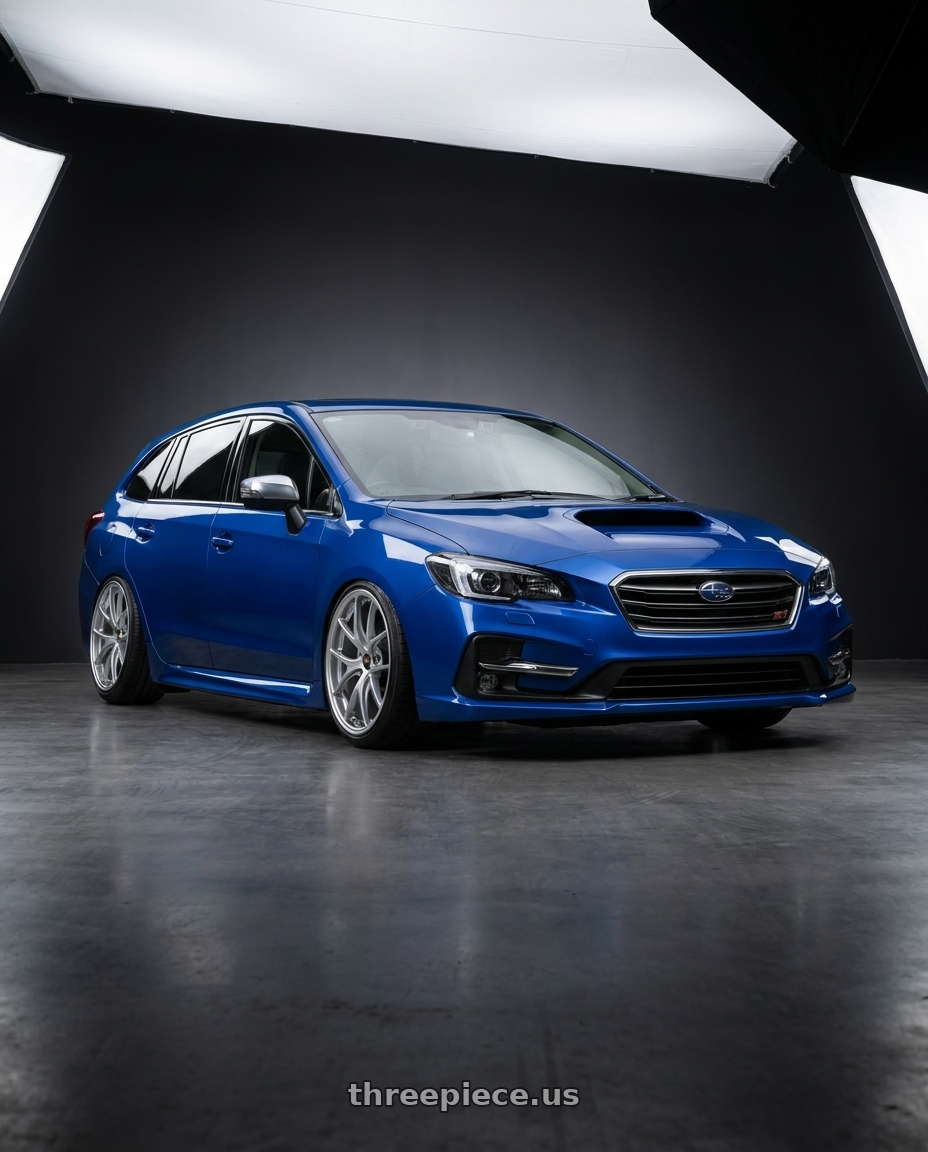 2018 Subaru LEVORG GTS with BBS RI-A 5x130 18x8.5+48 Diamond Silver wheels