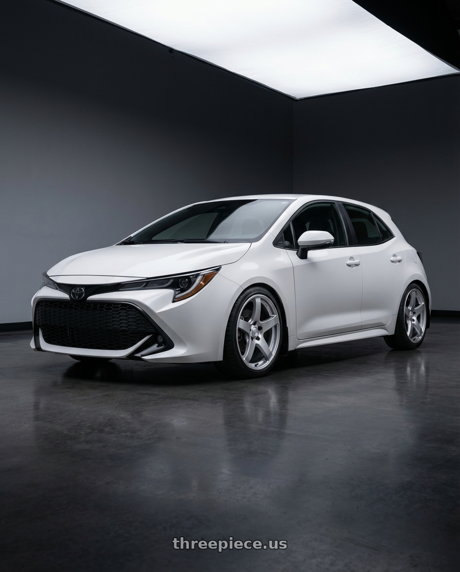 2023 Toyota Corolla Hatchback with Ssr Gtv01 5x114.3 18x8.5+40  GLARE SILVER wheels