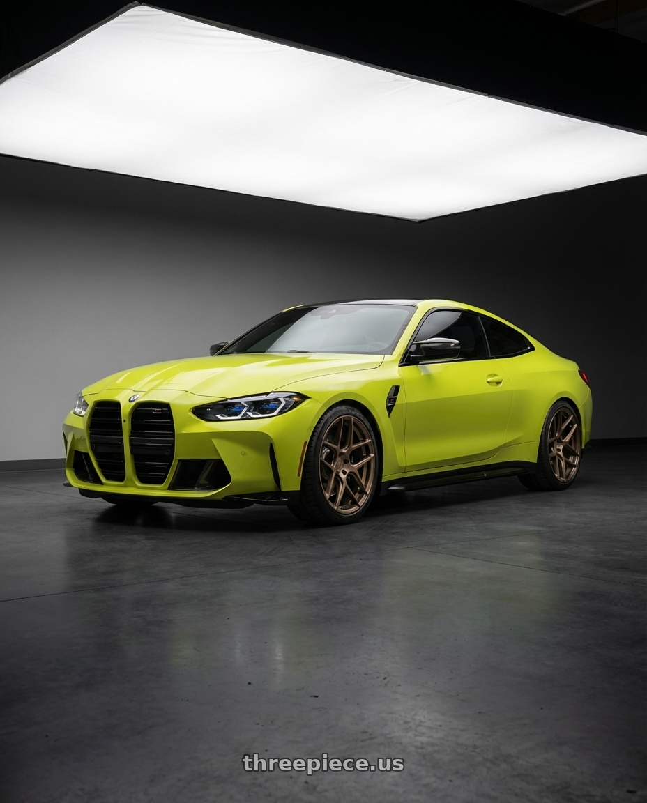 2024 BMW M4 G82 with Aodhan AFF2 5x112 19x9.5+35 Matte Bronze wheels