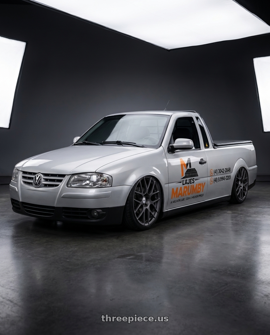 2008 Volkswagen saveiro adesivada with TSW NURBURGRING 5X114.3 17X7.5 +45 MATTE GUNMETAL wheels
