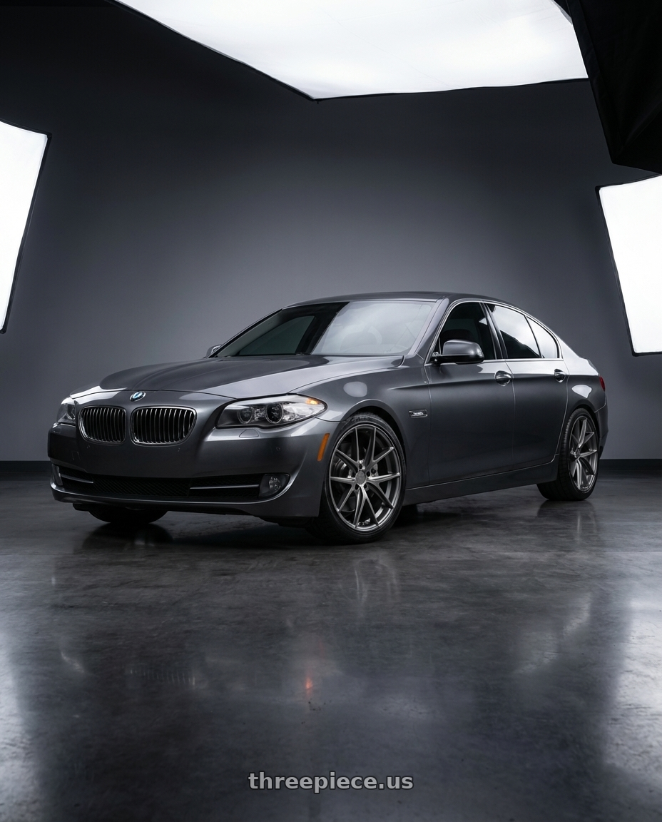 2016 BMW 5 Series F10 with Niche 1PC M116 MISANO 5X120 19X9.5 +35 MATTE GUN METAL wheels