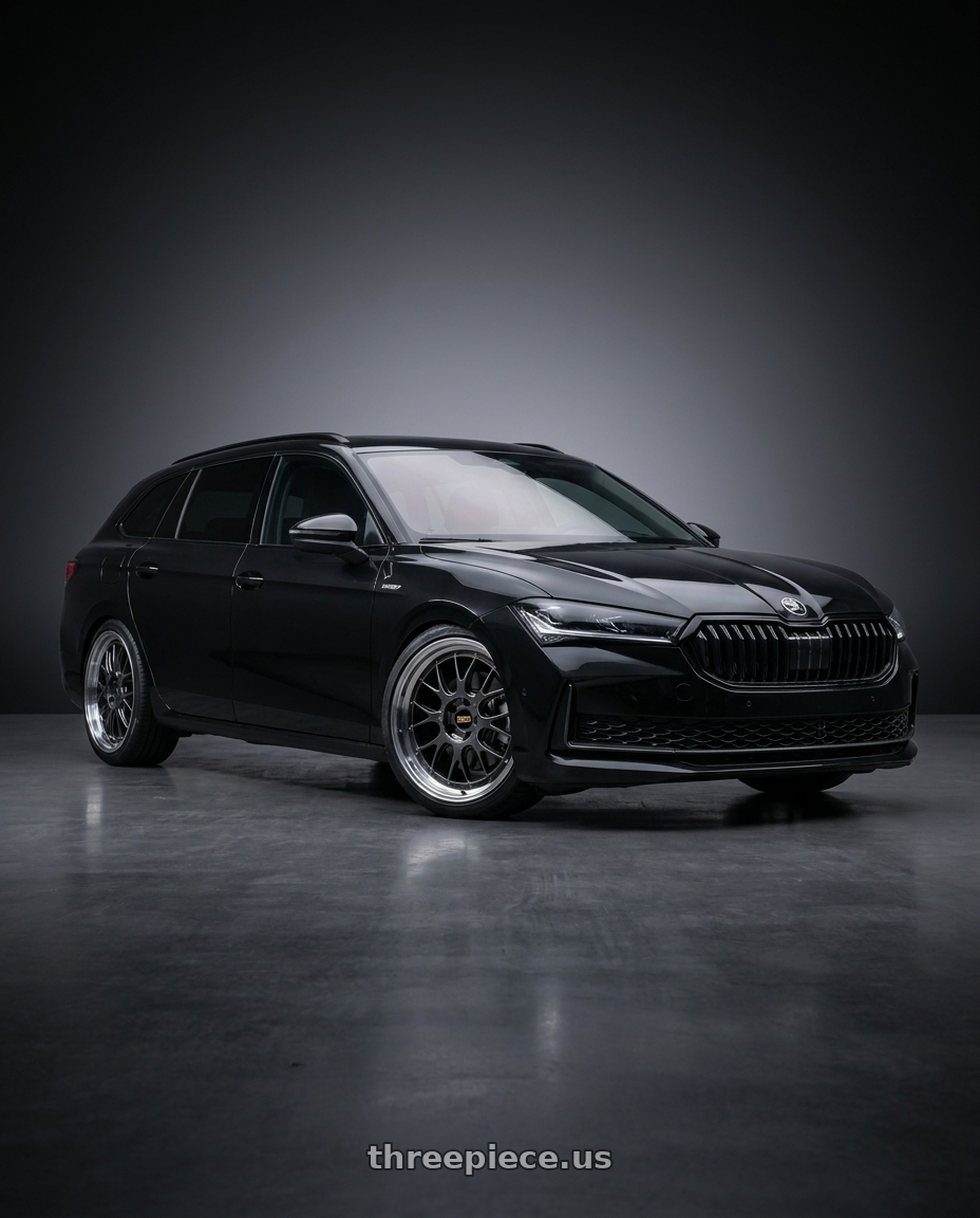 2026 Skoda superb combi sportline with BBS LM-R 5x112 19x8.5+38 Diamond Black wheels