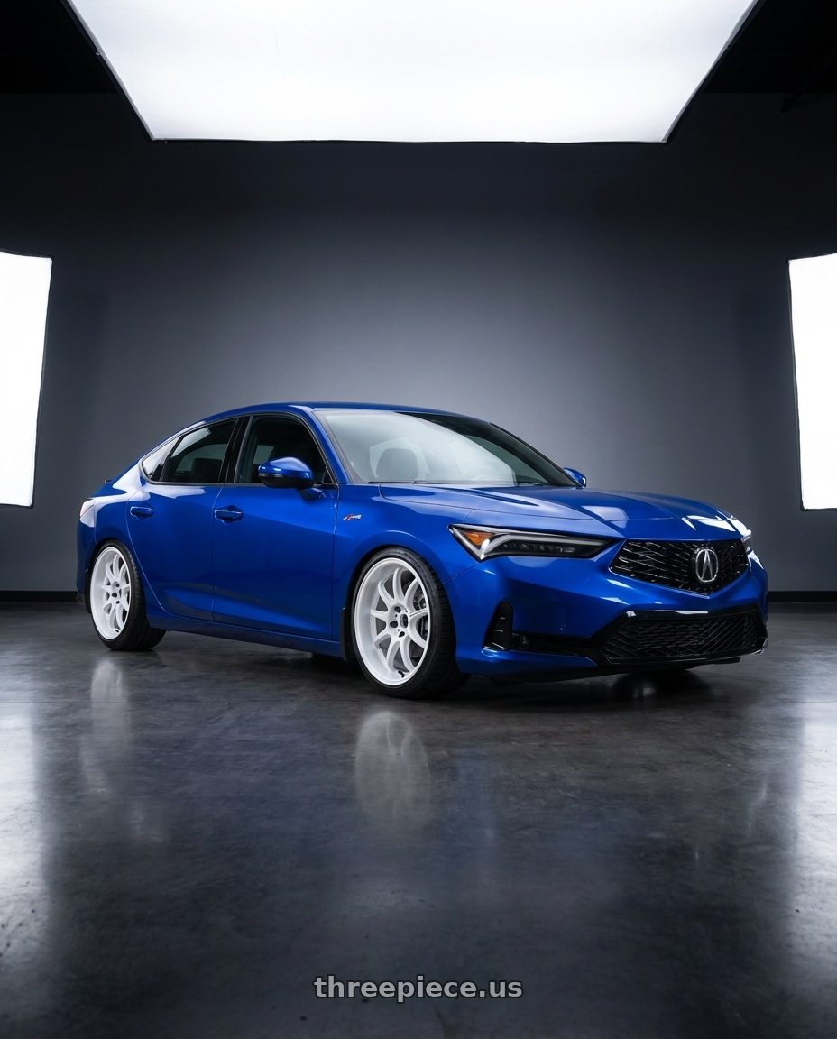 2023 Acura integra a spec with Work Emotion D9r 5x100 18x9.5 +38 White wheels