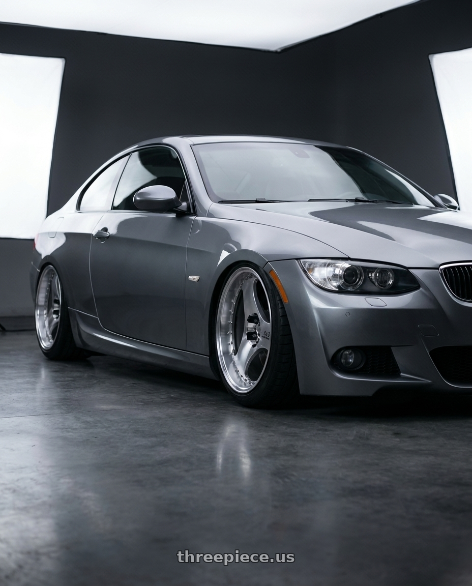 2009 e92 335i m sport highline coupe, space grey with Advan Racing ONI2 PROGRESSIVE 5x114.3 20x10.0 +42 MACHINING & DIAMOND CUT wheels